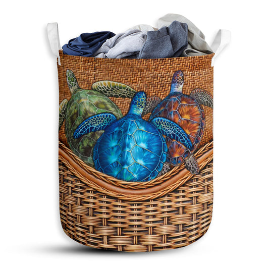 Small Size Turtle Rattan Texture So Classic Laundry Basket For Bathroom Bedroom Storage