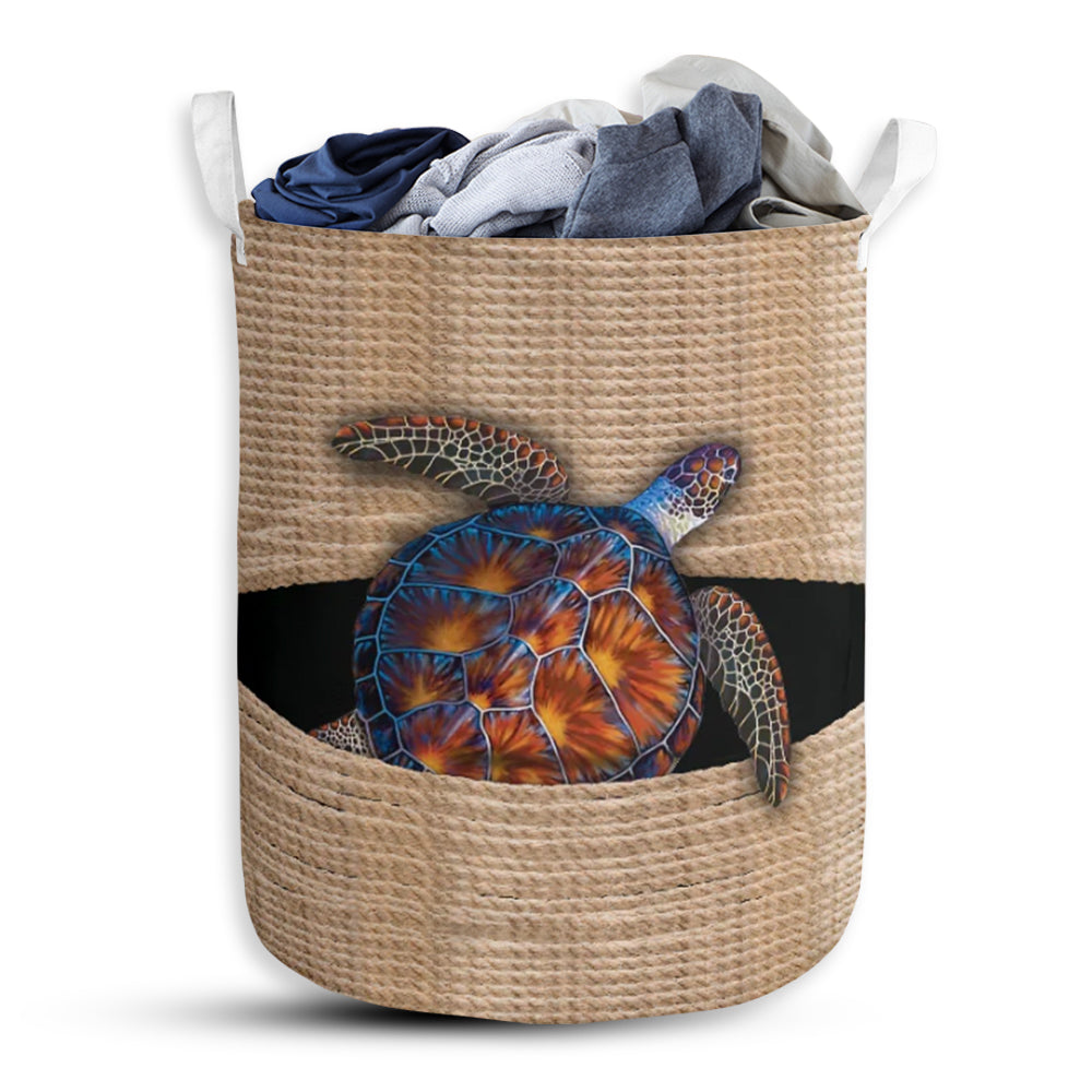 Small Size Turtle Rope Line Laundry Basket For Bathroom Bedroom Storage