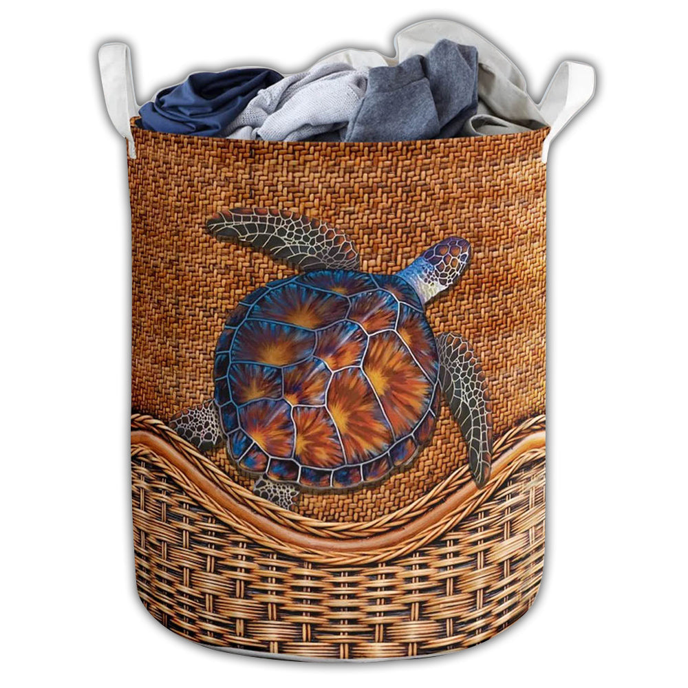 Small Size Turtle Sea Laundry Basket For Bathroom Bedroom Storage