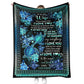 Turtle To My Wife Couple Flannel Blanket For Cozy Bedroom Sofa Decor
