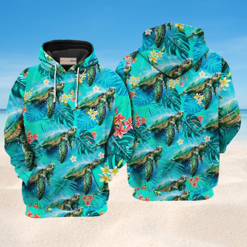 Tropical Turtle Love Hoodie For Beach Lovers Outdoor Activities And Thoughtful Gifts