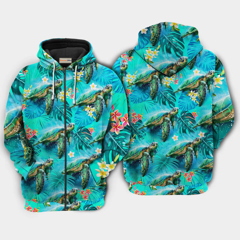 Tropical Turtle Hoodie For Beach Trips Weekend Outings And Relaxed Streetwear