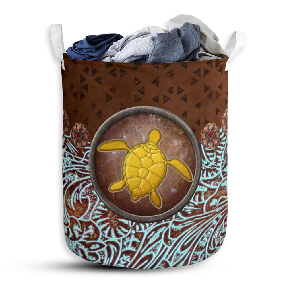 Small Size Turtle Vignette Yellow Turtle Laundry Basket For Bathroom Bedroom Storage