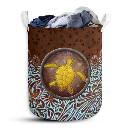 Small Size Turtle Vignette Yellow Turtle Laundry Basket For Bathroom Bedroom Storage