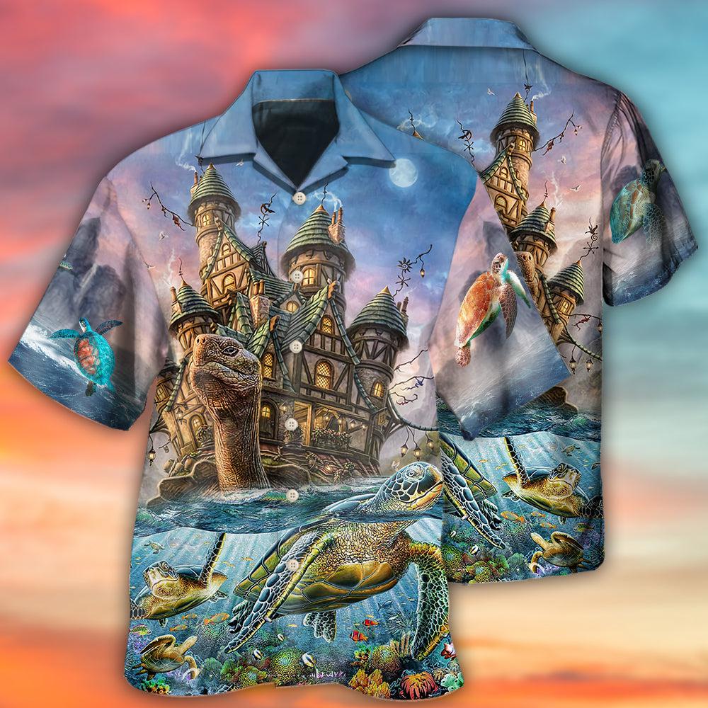 Turtle Play Sea Hawaiian Shirt For Resort Getaways And Comfortable Summer Activities