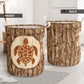Turtle Bark Wood Style Laundry Basket For Room Home Organizer