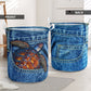 Turtle Jean Pocket Style Laundry Basket For Room Home Organizer