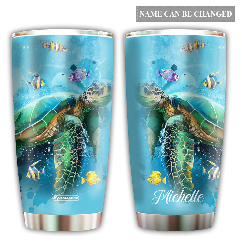 Turtle Love Fish Personalized 20 Oz Tumbler For Coffee Travel And Daily Drinks