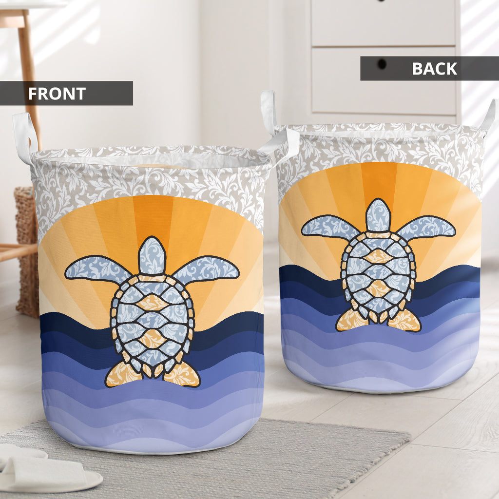 Turtle Palette Color Cute Laundry Basket For Room Home Organizer