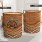 Turtle Rattan Texture Laundry Basket For Room Home Organizer