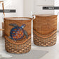 Turtle Rattan Texture So Simple Laundry Basket For Room Home Organizer