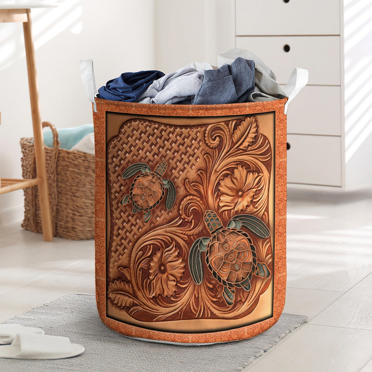 Fantastic Turtles Laundry Basket For Bathroom Bedroom Storage