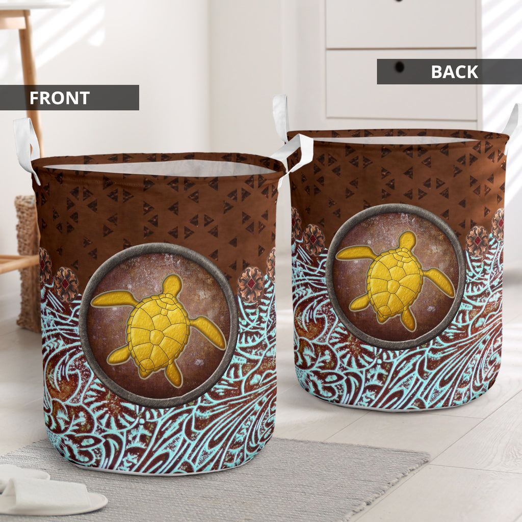 Turtle Vignette Yellow Turtle Laundry Basket For Room Home Organizer