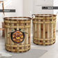 Turtle Wooden Barrel Laundry Basket For Room Home Organizer
