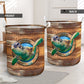 Turtle Wood Vintage Laundry Basket For Room Home Organizer