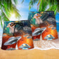Galaxy UFO Beach Shorts Pattern Detail For Vacation Style And Easy Warm Weather Wear