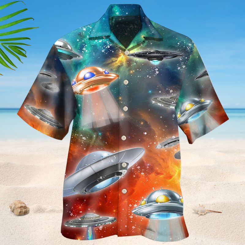 Galaxy Ufo Universe Hawaiian Shirt For Tropical Holidays, Outdoor Gatherings, And Everyday Comfort