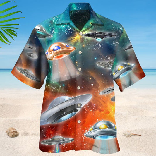 Galaxy Ufo Universe Hawaiian Shirt For Tropical Holidays, Outdoor Gatherings, And Everyday Comfort