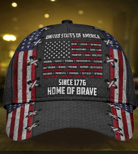 American Home Of The Brave Classic Cap For Beach Travel Outdoor Events And Relaxed Casual Wear