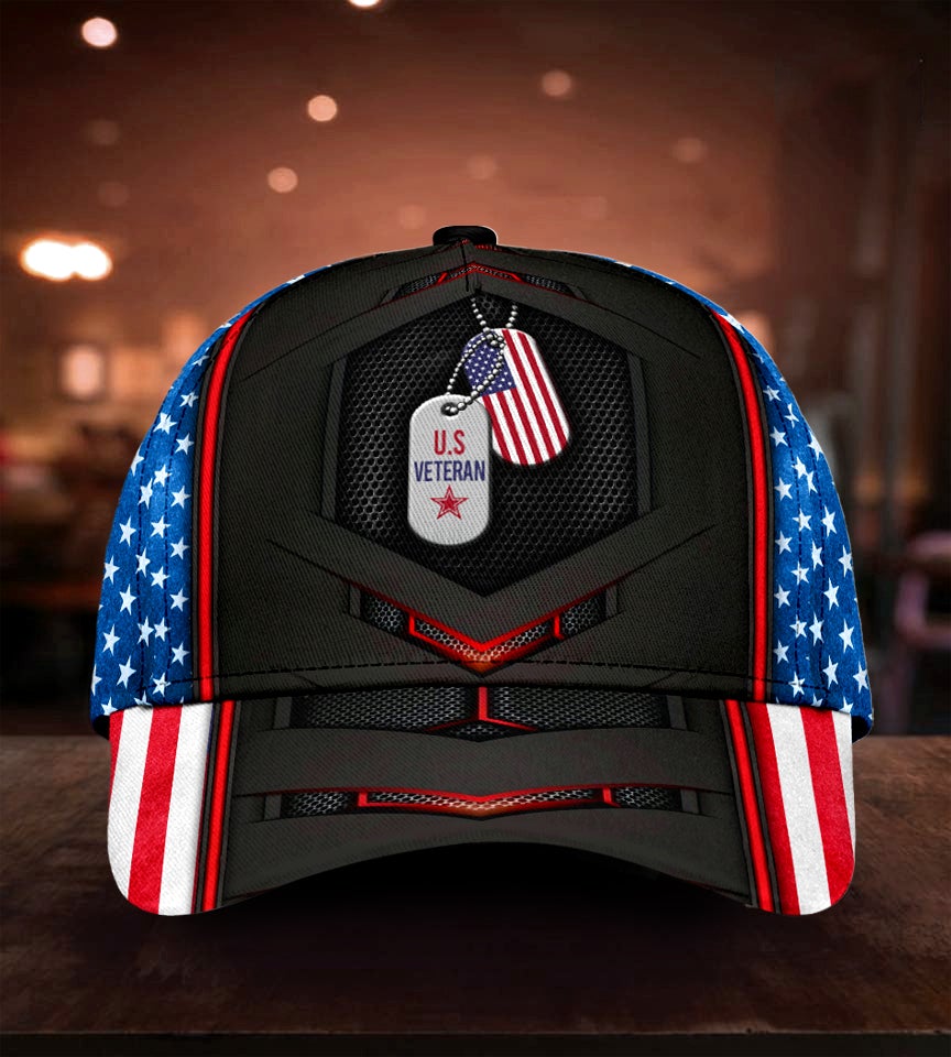 US Veteran Flag Carbon Classic Cap For Comfortable Casual Wear Holidays And Outdoor Trips