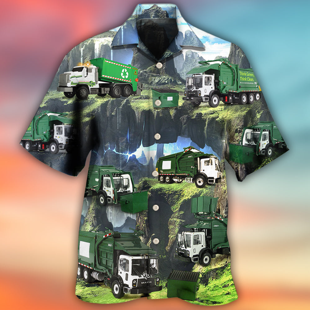 Truck Us Waste Collector Hawaiian Shirt For Beach Parties And Weekend Getaways