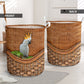 Cockatoo Rattan Texture Umbrella Laundry Basket For Room Home Organizer