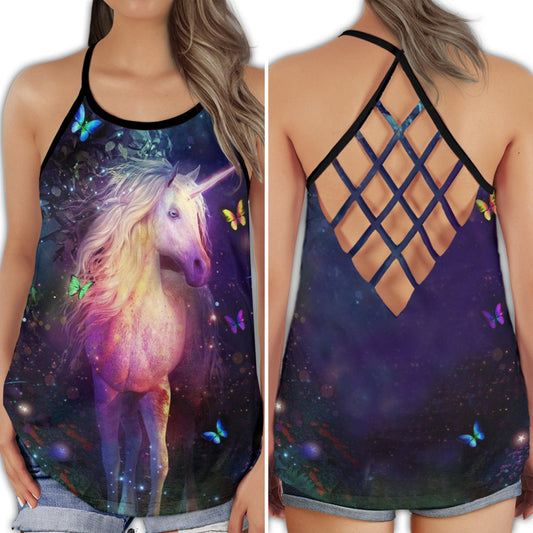 Unicorn Dark Magic Fantasy Glow Hollow Tank Top For Workouts Festivals And Bold Style