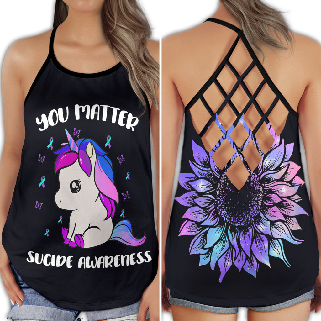 Unicorn Wellness Support Hollow Tank Top For Community Events And Positive Support
