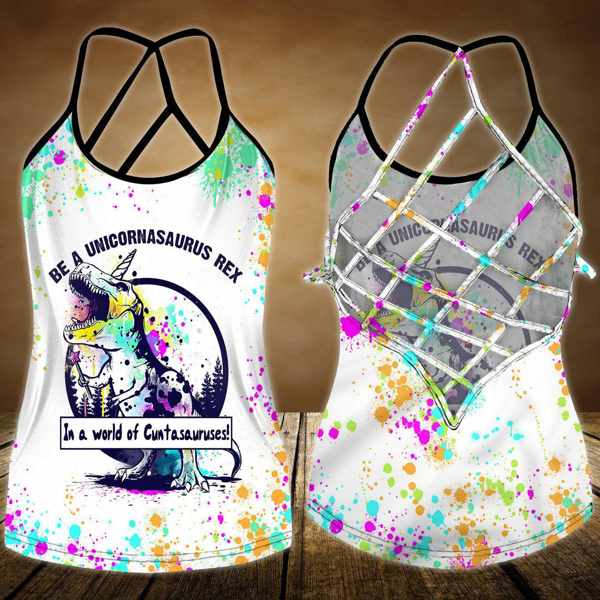 Unicorn Loves Color Loves Peaceful Hollow Tank Top For Summer Outings And Everyday Comfort
