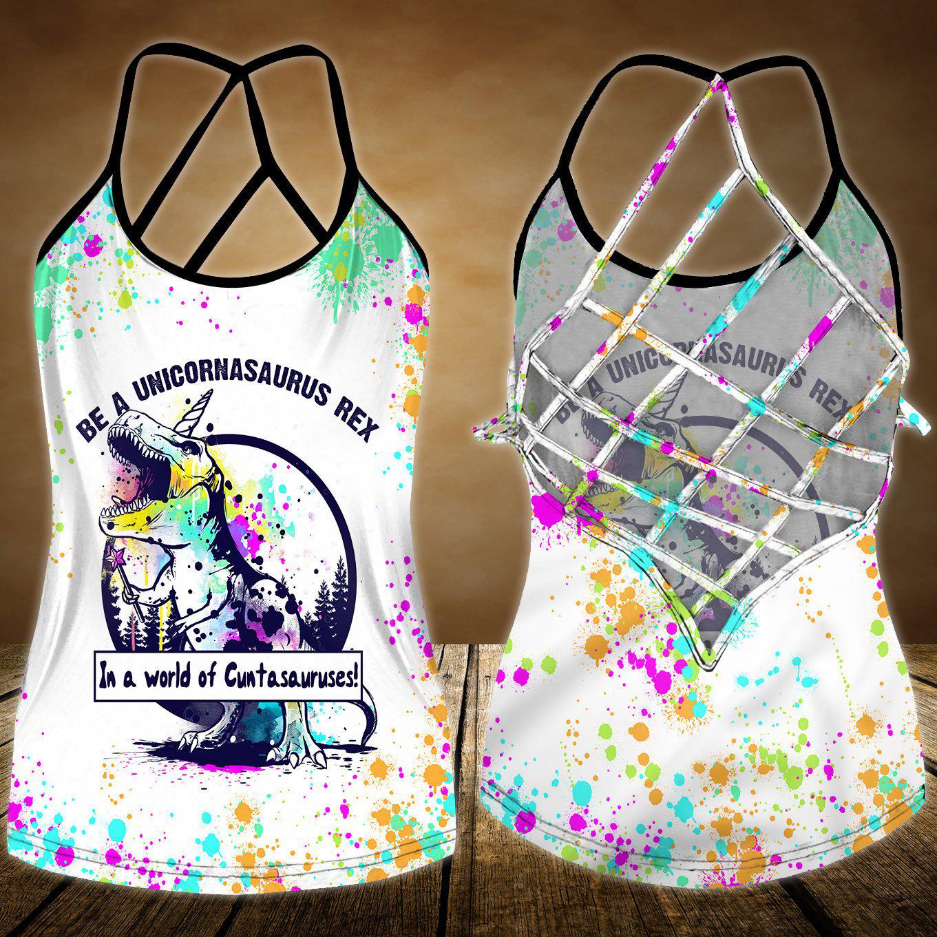 Unicorn Loves Color Loves Peaceful Hollow Tank Top For Summer Outings And Everyday Comfort
