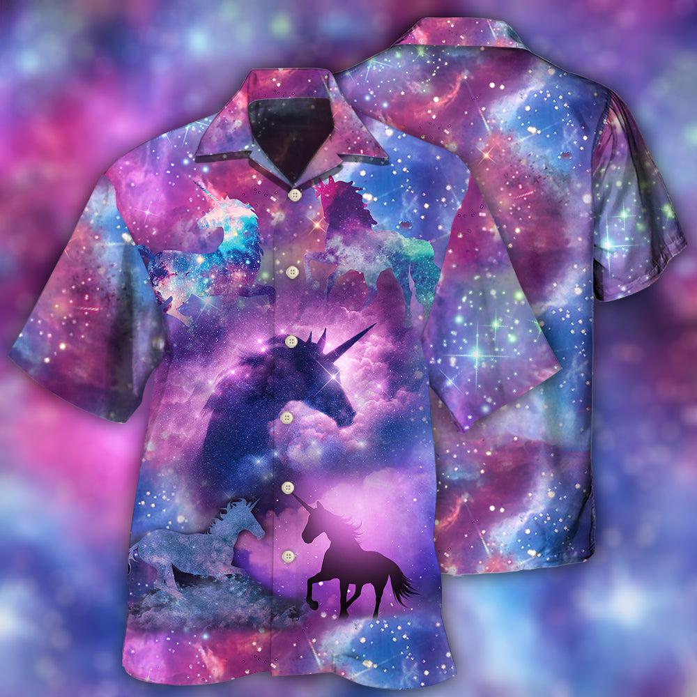 Galaxy Unicorn Purple Hawaiian Shirt For Beach Days, Summer Outings, And Thoughtful Gift Giving
