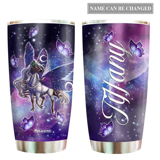 Butterfly Unicorn Love Butterfly Personalized 20 Oz Tumbler For Coffee Travel And Daily Drinks