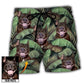 Dog My Sweet Friend Beach Shorts Artwork Detail For Casual Warm Weather Outfits