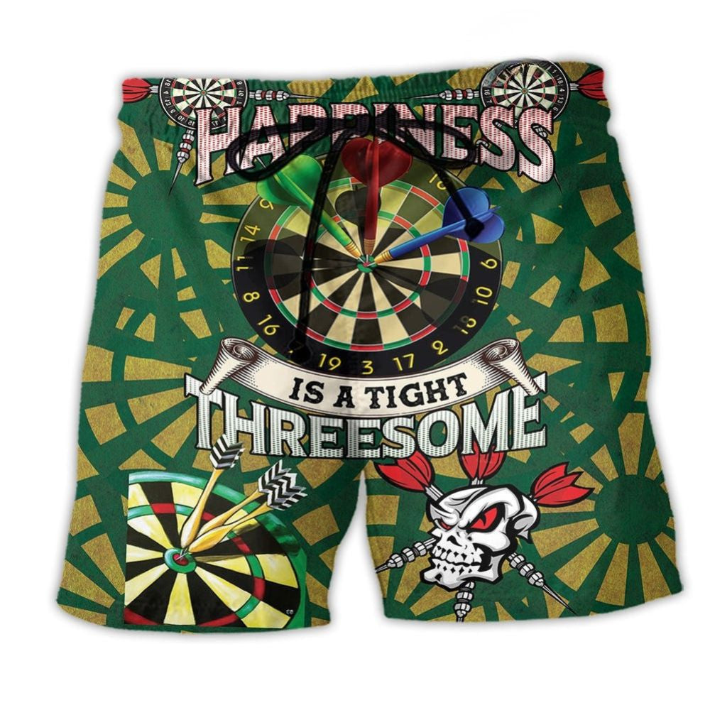 Darts Tight Shot Humor Beach Shorts Pattern View For Weekend Trips And Outdoor Activities