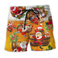 Christmas Dear Santa Bring Beer Beach Shorts Design Detail For Seasonal Resort Style