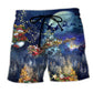 Christmas Family Beach Shorts Print Detail For Festive Outdoor Gatherings