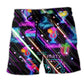 Cocktail Happy Neon Vibes Beach Shorts Pattern View For Beach Days And Outdoor Parties