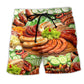 Food Hot Dog And Cucumber Fun Beach Shorts Pattern View For Beach Days And Outdoor Parties