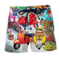 Scooter Chill Greece Vibes Beach Shorts For Poolside Relaxation And Summer Adventures