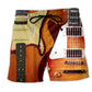Guitar Is My Soul Vintage Beach Shorts Artwork Detail For Music Lovers And Gift Giving