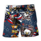 America Eagle Star Beach Shorts Design Detail For American Pride And Outdoor Gatherings