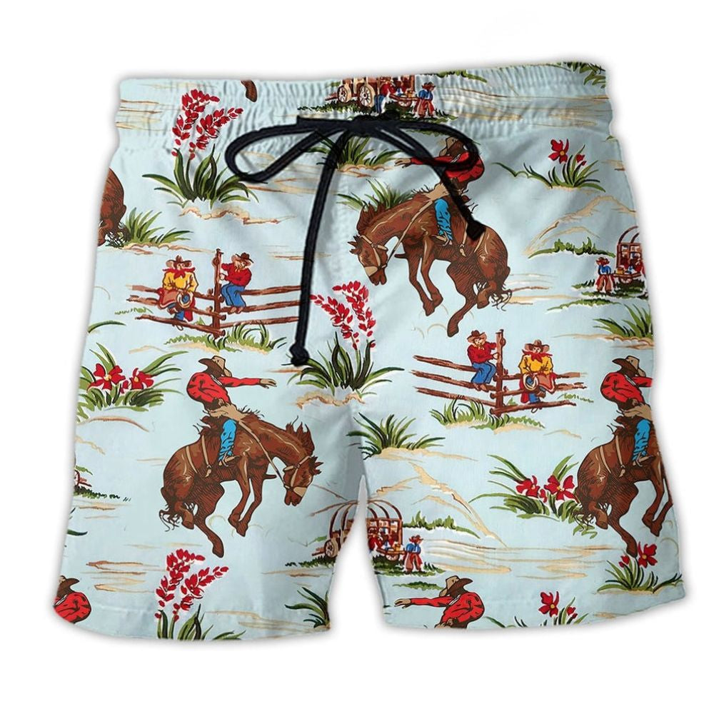 Horse Lover Classic Beach Shorts Design Detail For Nature Inspired Coastal Travel