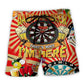 Darts And Beer Thats Why I'm Here Fun Beach Shorts For Poolside Relaxation And Summer Adventures