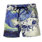 Cat Blue Beach Shorts For Poolside Relaxation And Summer Adventures