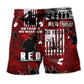 Veteran Red Friday Honor Beach Shorts Artwork Detail For Casual Warm Weather Outfits