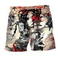Ninja Only A Can Stop Beach Shorts Print Detail For Coastal Adventures And Resort Trips