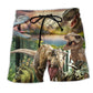 Dinosaur I Am Strong Roarsome Beach Shorts Design Detail For Coastal Escapes And Daily Wear