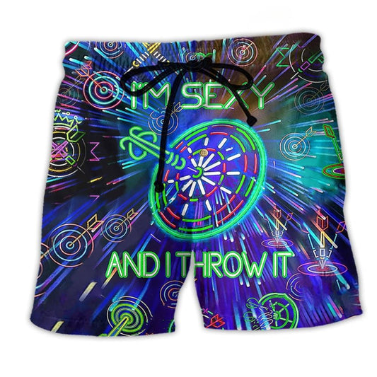 Darts I'm Bold And I Throw It Quote Beach Shorts Design Detail For Resort And Beach Day Style