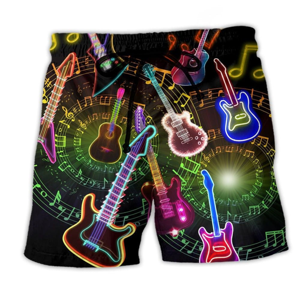 Music Guitar All You Need Beach Shorts For Poolside Relaxation And Summer Adventures