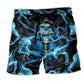 Skull Black Background Beach Shorts Print Detail For Thoughtful Gift Giving